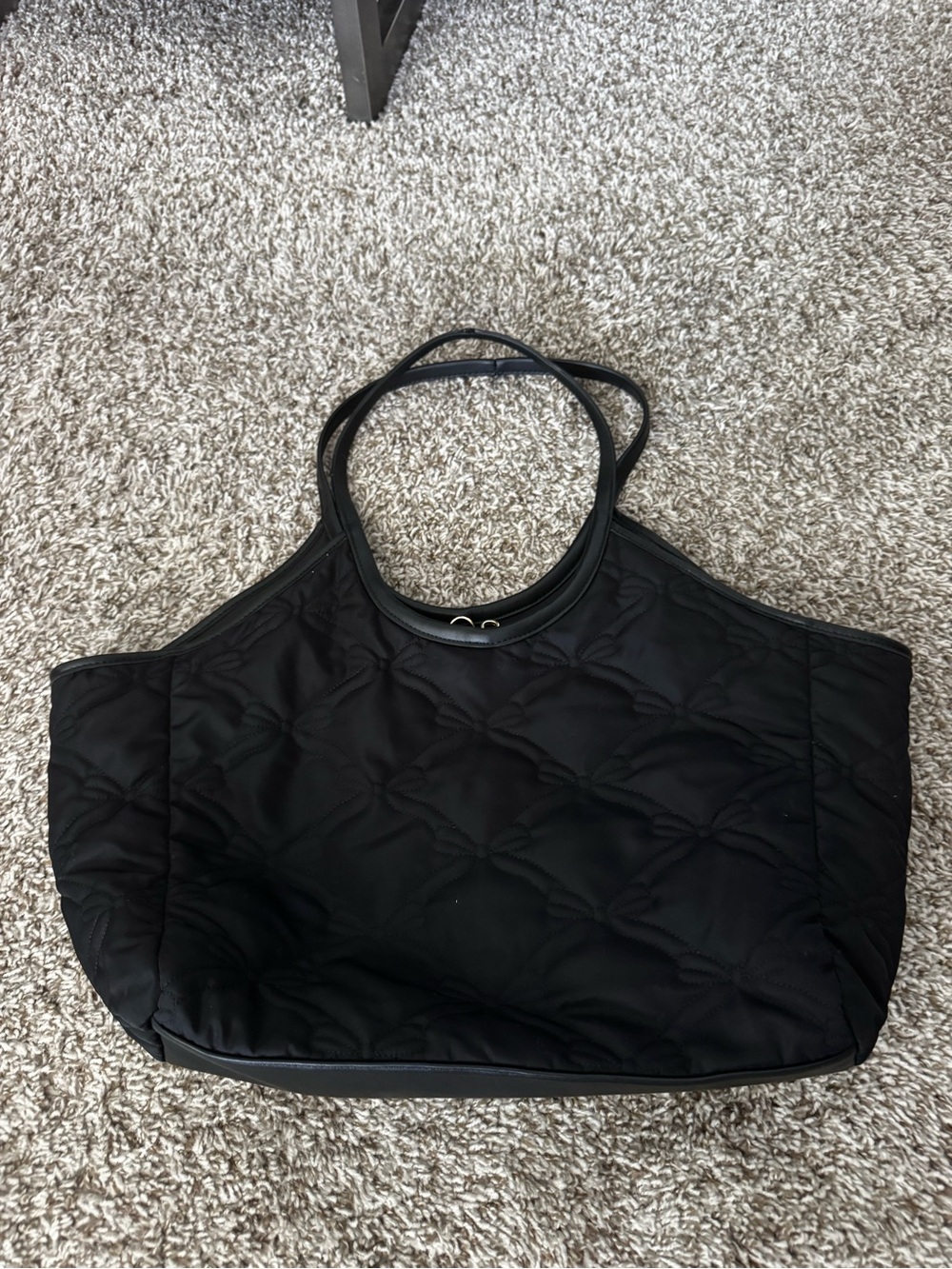 Stoney Clover lane Black Bow Puff Tote
